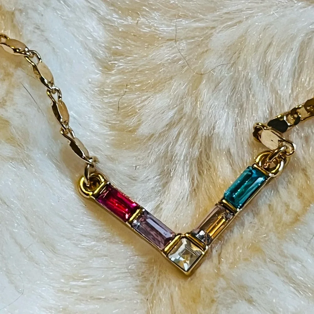 Ava & Aiden Gold and blue Layered Necklace